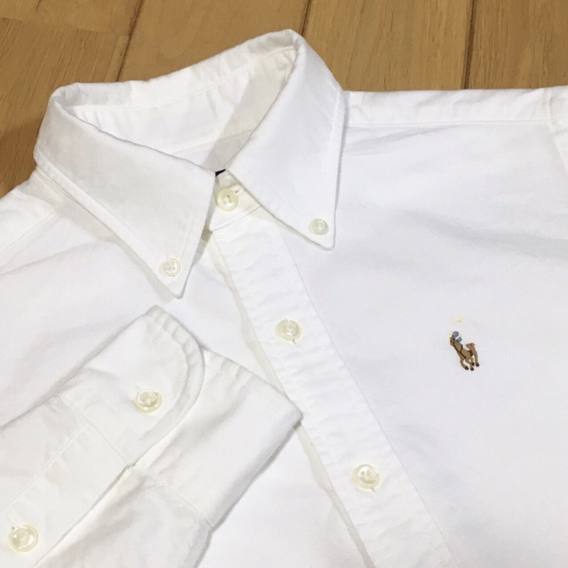 Ralph Lauren(ラルフローレン)の【140】ラルフローレン　長袖シャツ　オフ白　カラーポニー　卒業式　入学式 キッズ/ベビー/マタニティのキッズ服男の子用(90cm~)(ブラウス)の商品写真