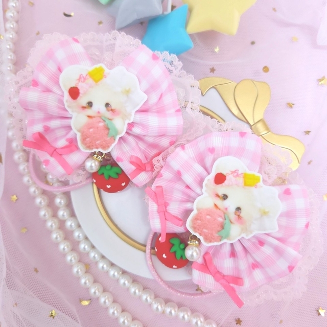 一葉様♡ハンドメイド♡編み上げ風ファーハートフリルツイン⑥