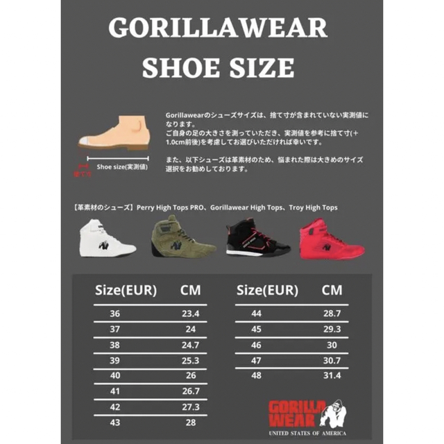 gorilla(ゴリラ)のゴリラウェア　GORILLA WEAR トレーニングシューズ　靴　スニーカー メンズの靴/シューズ(スニーカー)の商品写真