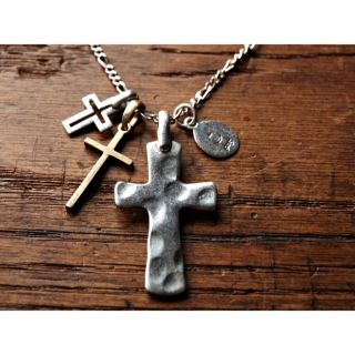 アンプジャパン(amp japan)のLarge Cross with Silver, Brass Crosses(ネックレス)