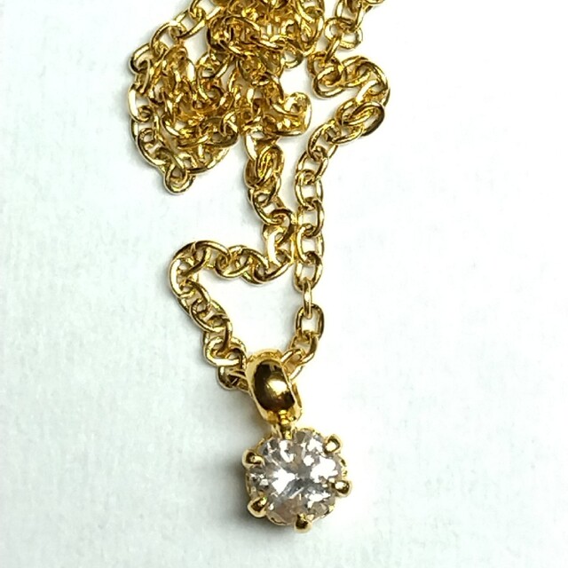 フェイントピンクダイヤモンド　ネックレス ハンドメイドのアクセサリー(ネックレス)の商品写真