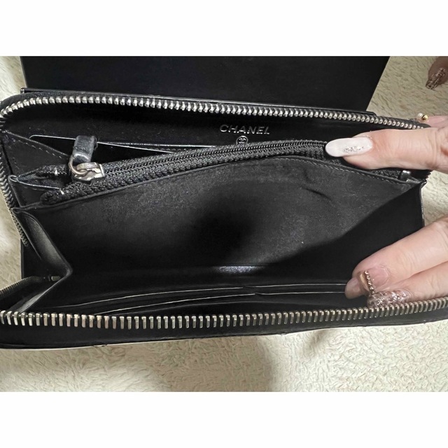 CHANEL(シャネル)のCHANEL ラウンドファスナー長財布ブラック レディースのファッション小物(財布)の商品写真