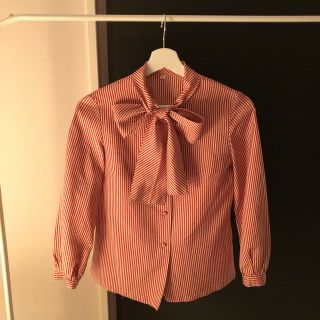 Vintage red stripe blouse(シャツ/ブラウス(長袖/七分))