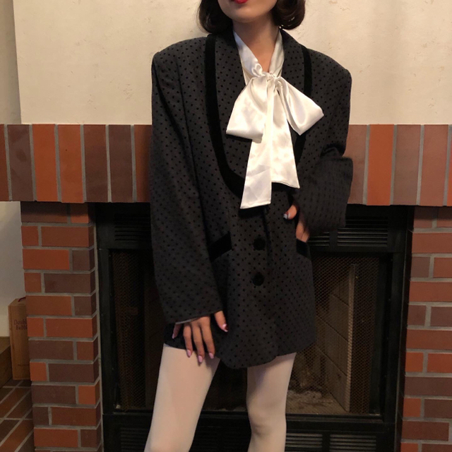 Vintage bowtie blouse レディースのトップス(シャツ/ブラウス(長袖/七分))の商品写真