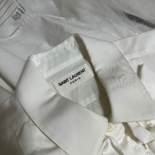 SAINT LAURENT 14AW FRILL WHITE SHIRT