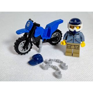 レゴ(Lego)のレゴ★シティ 山のポリス ポリスバイク＆警官ミニフィグ 美品 激レア(その他)