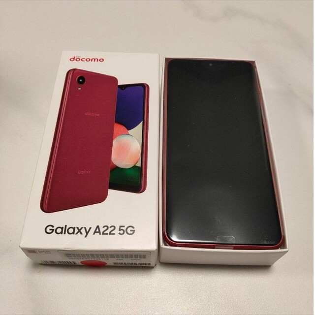 スマートフォン/携帯電話【新品・未使用】Galaxy A22 5G 64GB レッドSC-56B 本体