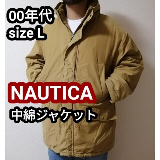 00s NAUTICA ノーティカ 中綿ジャケット ナイロンジャケット キャメル