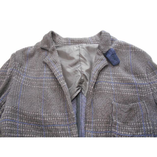 sacai(サカイ)の送料無料　サカイ チャコールグレー 綿 麻 チェック テーラード ジャケット レディースのジャケット/アウター(テーラードジャケット)の商品写真