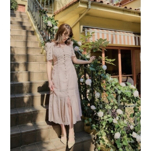 Her lip to(ハーリップトゥ)のherlipto Time After Time Scalloped Dress レディースのワンピース(ロングワンピース/マキシワンピース)の商品写真