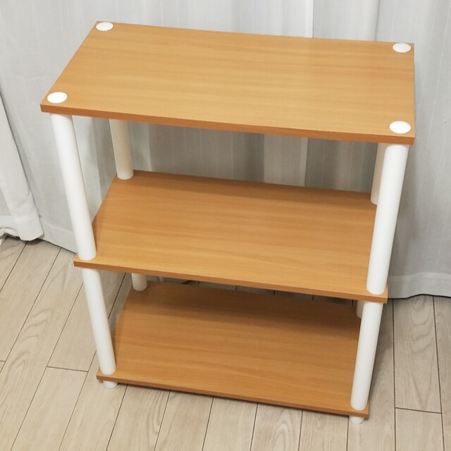 組み立て式3段シェルフ 棚 工具不要 www.findabook.co.il