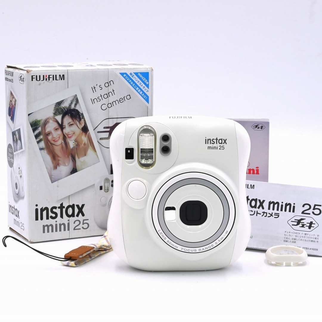 富士フイルム(フジフイルム)のFUJIFILM instax mini 25 ホワイト スマホ/家電/カメラのカメラ(フィルムカメラ)の商品写真