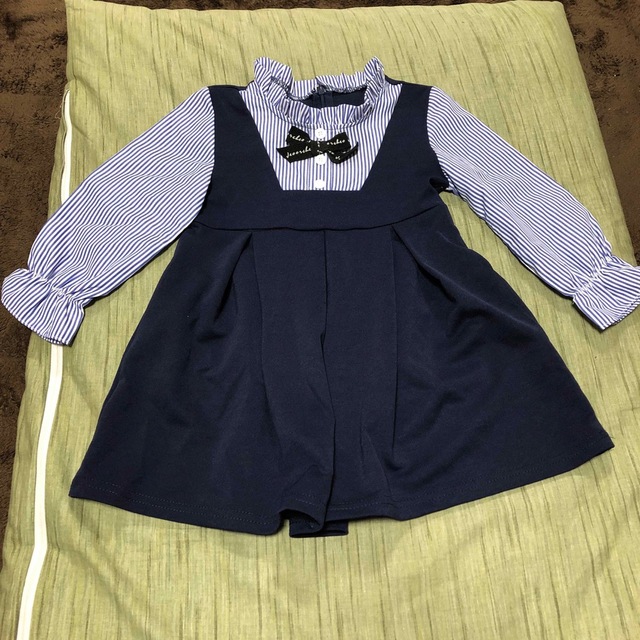 ♡フォーマル ワンピース♡ネイビー 100 キッズ/ベビー/マタニティのキッズ服女の子用(90cm~)(ドレス/フォーマル)の商品写真