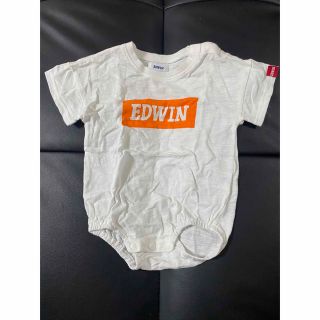 エドウィン(EDWIN)のEDWIN エドウィン　半袖ロンパース　ネオンオレンジ　80(ロンパース)