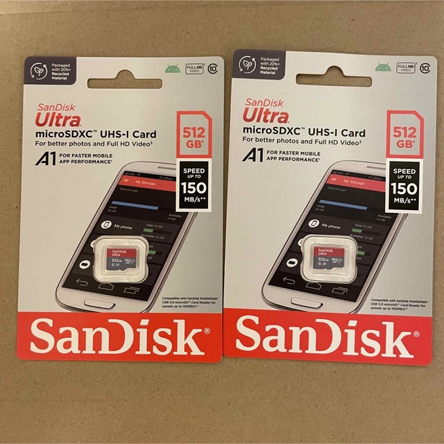 SanDisk(サンディスク)の新型！新品！　SANDISK マイクロSDカード　512GB  ×2個 エンタメ/ホビーのゲームソフト/ゲーム機本体(その他)の商品写真