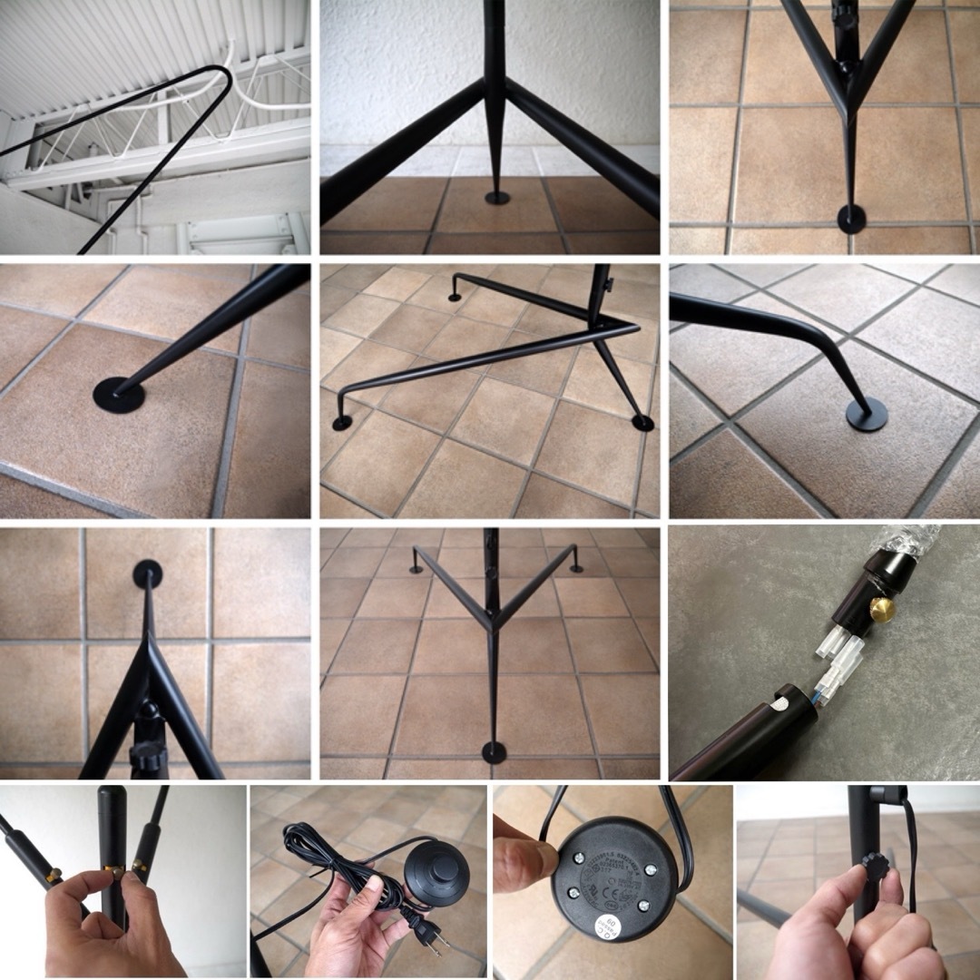 IDEE - セルジュムーユ Serge Mouille ◇3灯フロアランプ 新品の IDEE - セルジュムーユ Serge Mouille ◇3灯フロアランプ 新品の