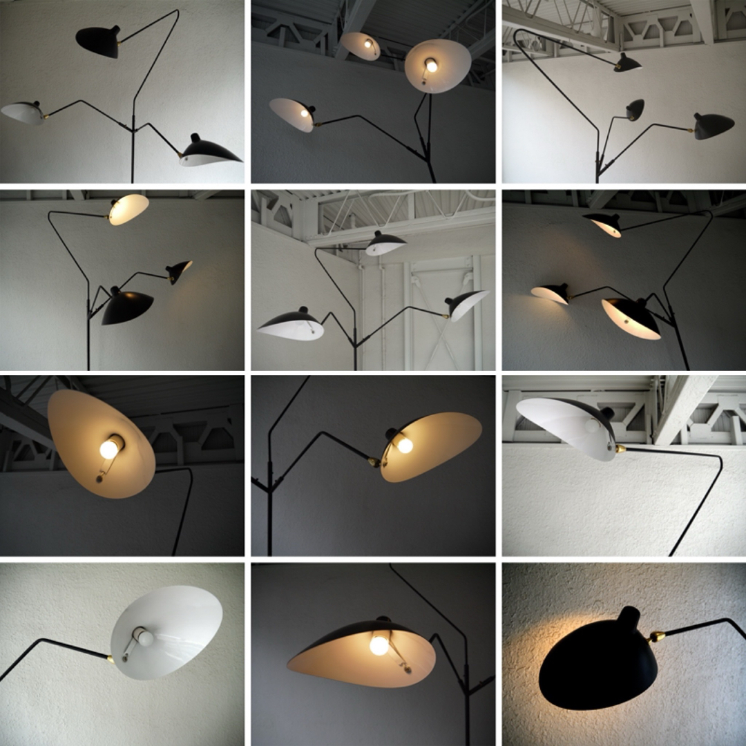 IDEE - セルジュムーユ Serge Mouille ◇3灯フロアランプ 新品の IDEE - セルジュムーユ Serge Mouille ◇3灯フロアランプ 新品の