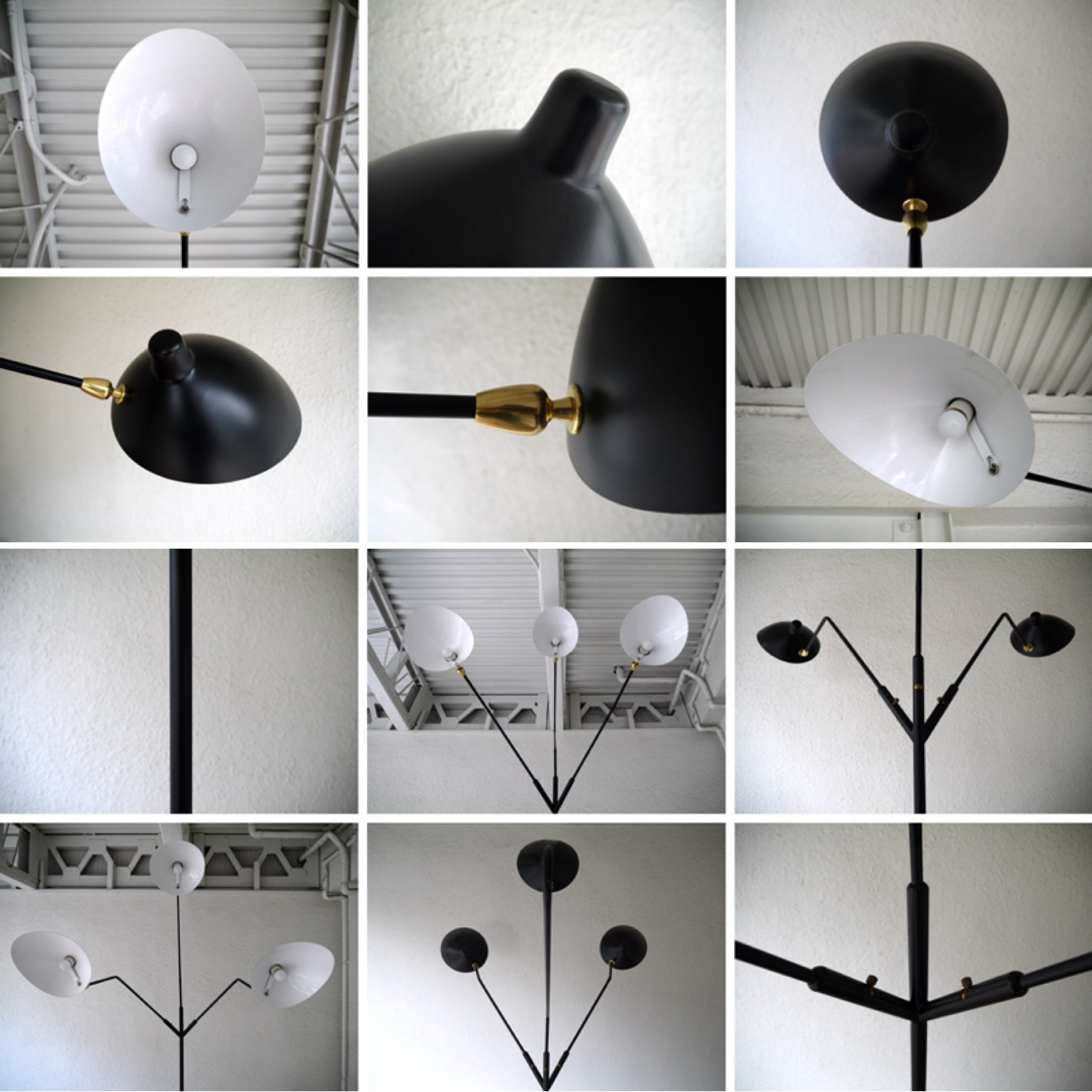 IDEE - セルジュムーユ Serge Mouille ◇3灯フロアランプ 新品の IDEE - セルジュムーユ Serge Mouille ◇3灯フロアランプ 新品の