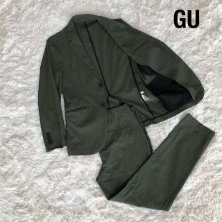 シリアルシール付 GUジーユーセットアップスーツ グリーンオリーブ