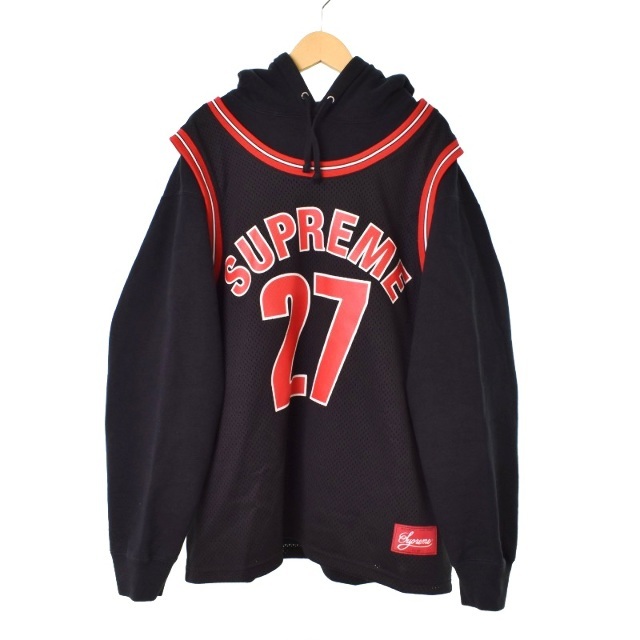 SUPREME 21SS Basketball Jersey パーカー M 黒