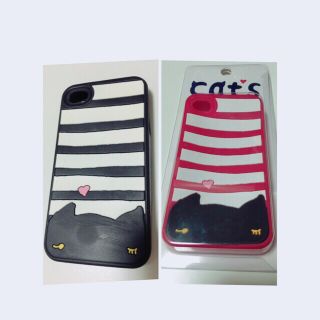 ツモリチサト(TSUMORI CHISATO)のTSUMORI CHISATO cat’s★２個セットボーダーiPhoneケース(iPhoneケース)