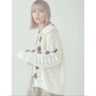 ランキング2022 merryJennyノーカラークロシェカーディガン