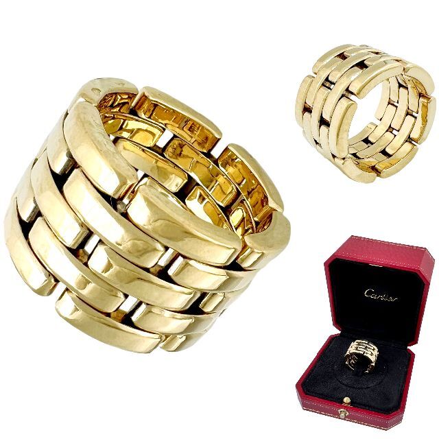 人気No.1 Cartier カルティエ リング マイヨンパンテール 5ロウ K18 YG