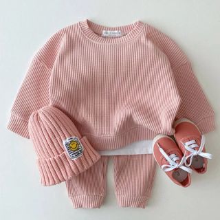 ベビー春服、赤ちゃん服、セットアップ(ピンク)(マタニティトップス)