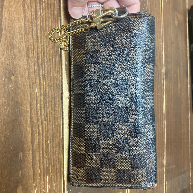 LOUIS VUITTON(ルイヴィトン)のルイヴィトン ポルトフォイユ アコルディオン長財布 廃盤品 チェーン　ダミエ レディースのファッション小物(財布)の商品写真