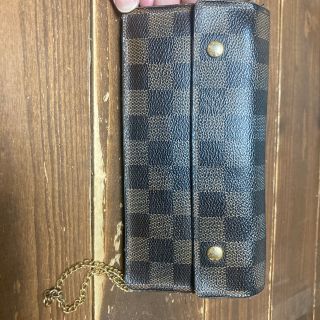 ルイヴィトン(LOUIS VUITTON)のルイヴィトン ポルトフォイユ アコルディオン長財布 廃盤品 チェーン　ダミエ(財布)