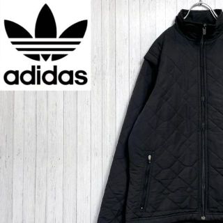 アディダス(adidas)のadidas　アディダス　ブルゾン　ジップアップ　ダウンジャケット　ブラック　M(ブルゾン)