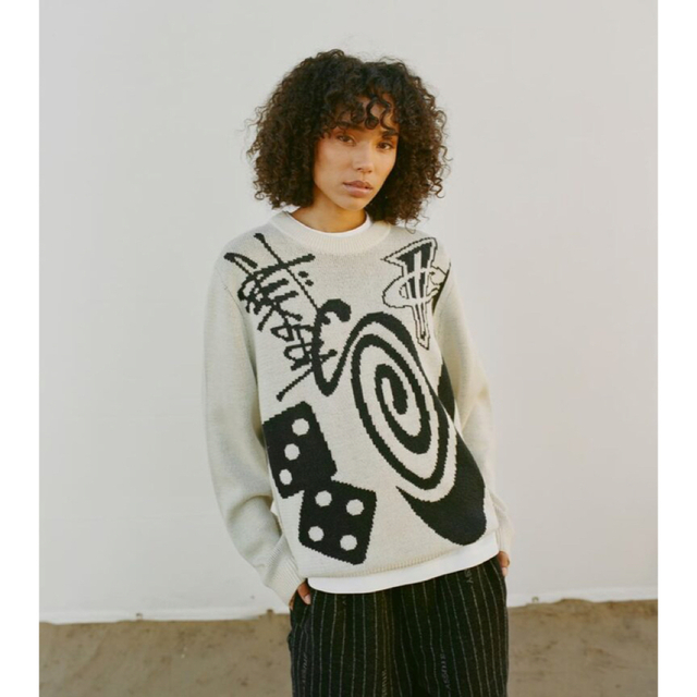 STUSSY(ステューシー)のStussy x Nike Icon Knit Sweater Natural メンズのトップス(ニット/セーター)の商品写真