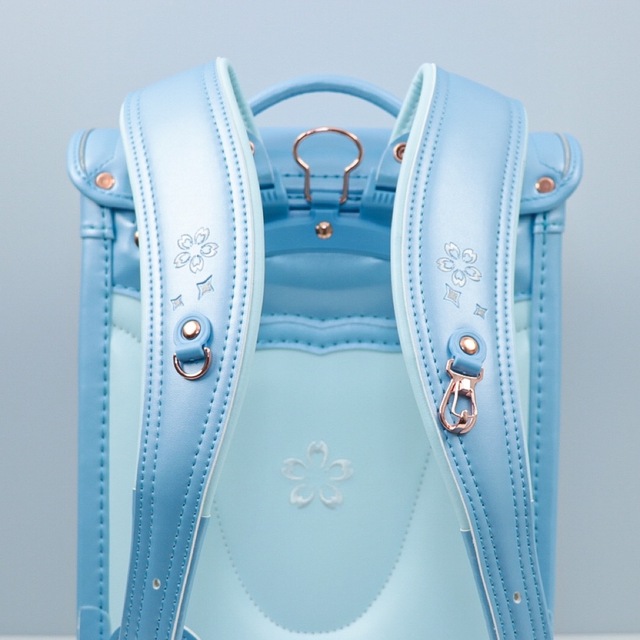 ランドセル 新品 ブルー 桜 可愛い 入学準備 入学祝い 軽い 女の子
