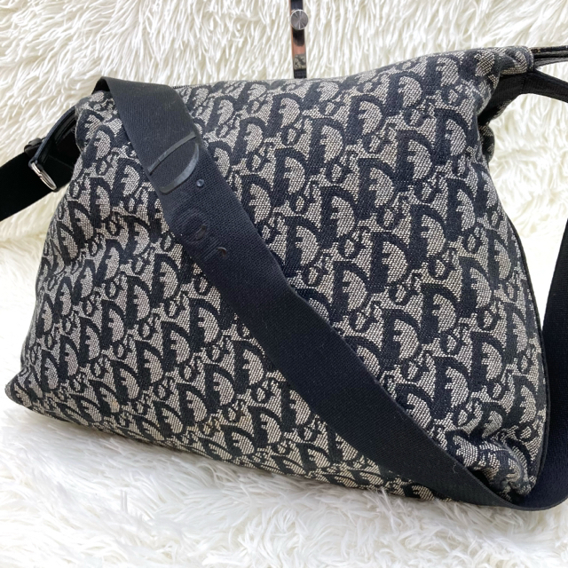 Aランク 良品✨ ディオール ショルダーバッグ トロッター柄 キャンバス