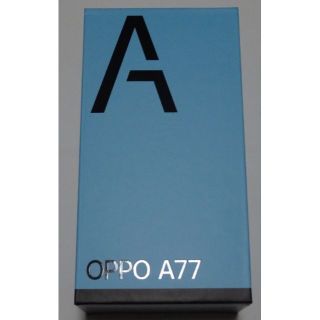 OPPO A77  ブラック　Simフリー　開封済未使用　１台(スマートフォン本体)
