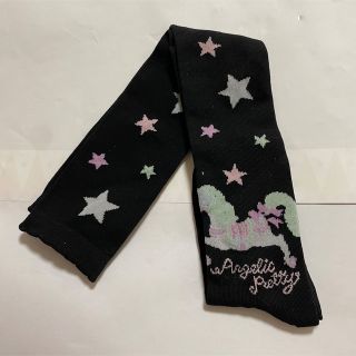 アンジェリックプリティー(Angelic Pretty)のcandy sprinkle オーバーニー　黒　新品(ソックス)