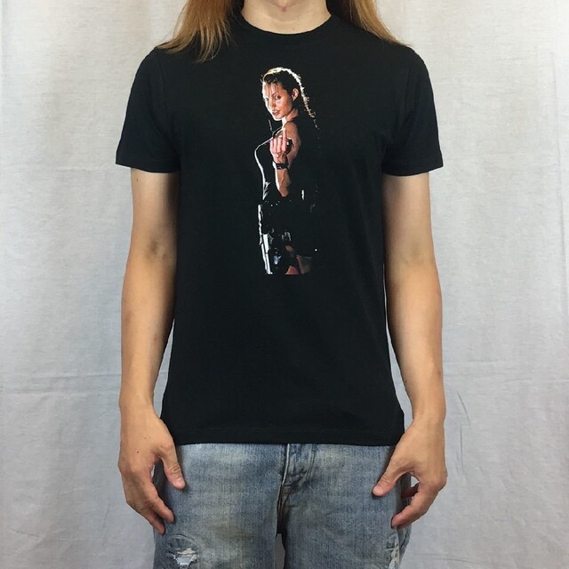 新品 トゥームレイダー アンジェリーナジョリー ハリウッド 映画 女優 Tシャツ