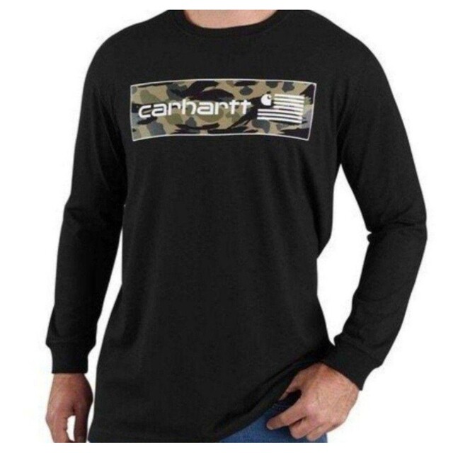 carhartt(カーハート)の【2XL】CARHARTT カーハート 長袖Tシャツ ボックスロゴプリント メンズのトップス(Tシャツ/カットソー(七分/長袖))の商品写真