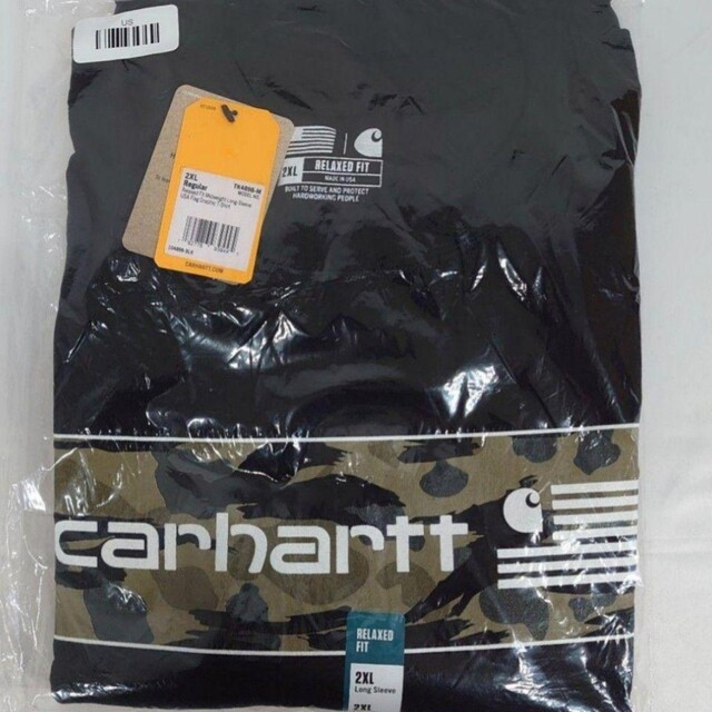 carhartt(カーハート)の【2XL】CARHARTT カーハート 長袖Tシャツ ボックスロゴプリント メンズのトップス(Tシャツ/カットソー(七分/長袖))の商品写真