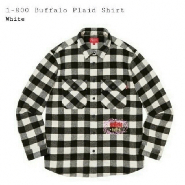 Supreme 1-800 BUFFALO Plaid Shirt White