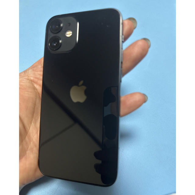 フラワープリント 【ジャンク水没】iPhone12mini ブラック128GB SIM