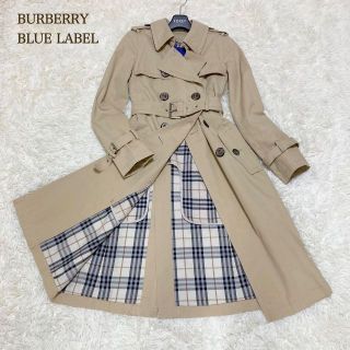 バーバリーブルーレーベル(BURBERRY BLUE LABEL)のバーバリーブルーレーベル トレンチコート ライナー付き ダブル 36(トレンチコート)