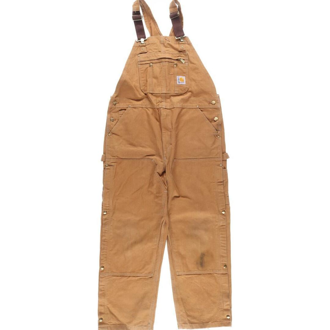 ビッグサイズ カーハート Carhartt ダブルニー ダック地 オーバーオール メンズw41 /eaa318659ベージュ系ブラウン柄