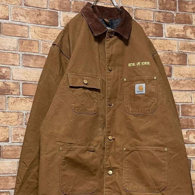 carhartt(カーハート)のカーハート　メキシコ製　ダックジャケット　ミシガンチョアコート　ブラウン　42 メンズのジャケット/アウター(ブルゾン)の商品写真