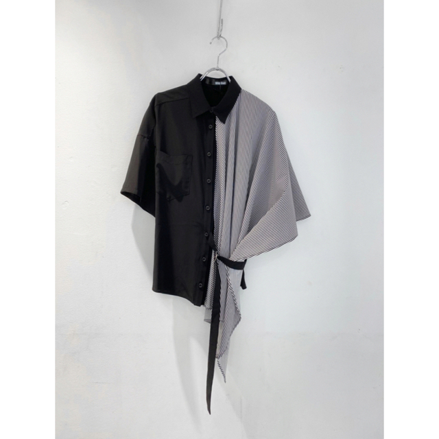 【美品】Whip staff  STOLE LAYERED SHIRT BLUE レディースのトップス(シャツ/ブラウス(半袖/袖なし))の商品写真