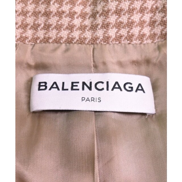 Balenciaga(バレンシアガ)のBALENCIAGA チェスターコート 38(S位) ベージュ系(千鳥格子) 【古着】【中古】 レディースのジャケット/アウター(チェスターコート)の商品写真