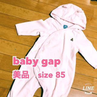 ベビーギャップ(babyGAP)の85 美品　baby gap ロンパース　クマ耳　長袖　ベビーギャップ(ロンパース)