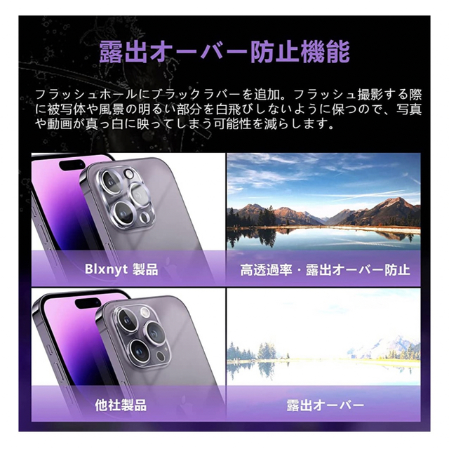 Apple(アップル)の116•iPhone 14 Pro Max レンズフィルム 日本旭硝子製 スマホ/家電/カメラのスマホアクセサリー(保護フィルム)の商品写真