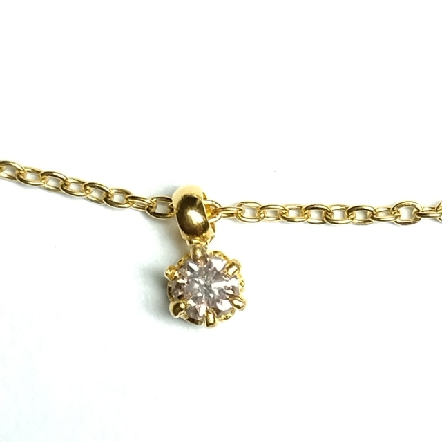ブラウニッシュ　ピンクダイヤモンド　ネックレス ハンドメイドのアクセサリー(ネックレス)の商品写真
