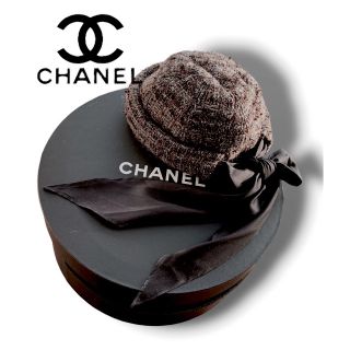 シャネル(CHANEL)のCHANEL ツイード ハット  リボン(ハット)